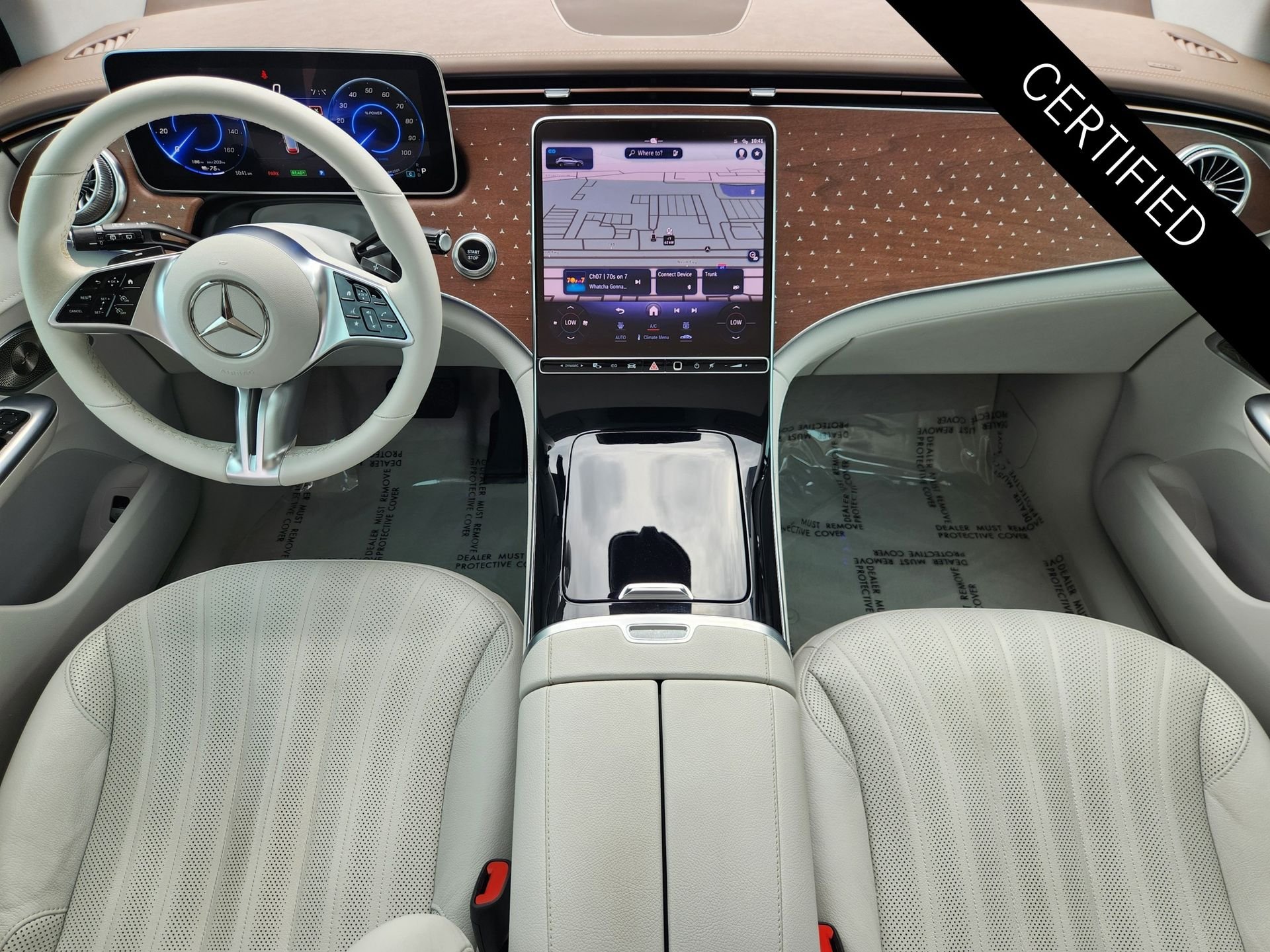 Certified 2023 Mercedes-Benz EQE SUV Base with VIN 4JGGM2CB0PA019577 for sale in The Woodlands, TX