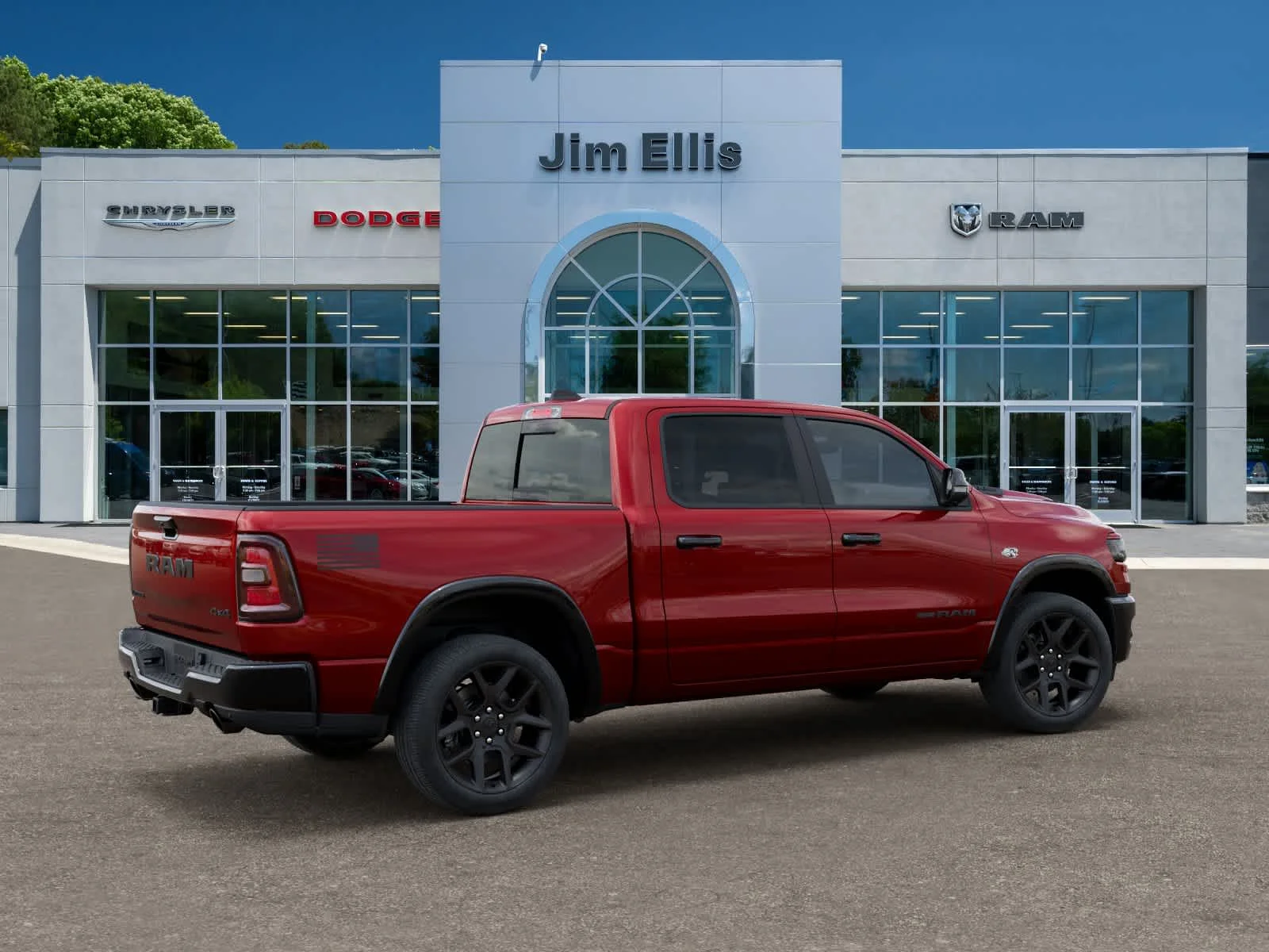 New 2026 Molten Red Pearl-Coat Exterior Paint RAM Laramie image 4