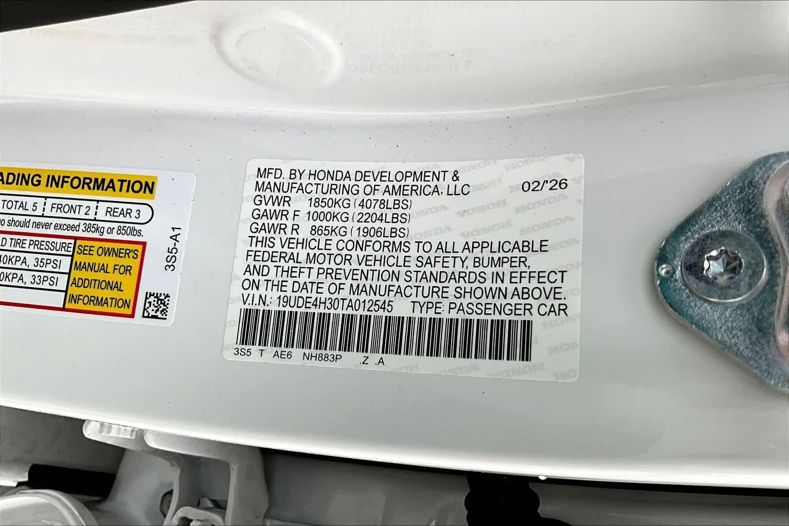 New 2026 Platinum White Pearl Acura w/A-Spec Package image 22