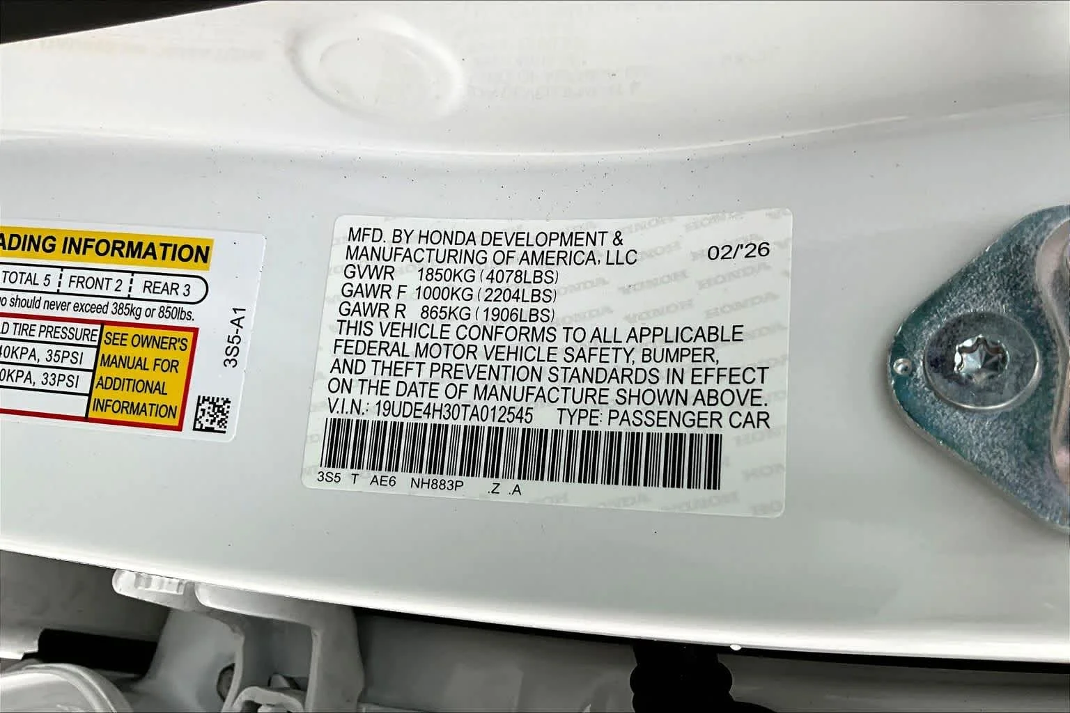 New 2026 Platinum White Pearl Acura w/A-Spec Package image 22
