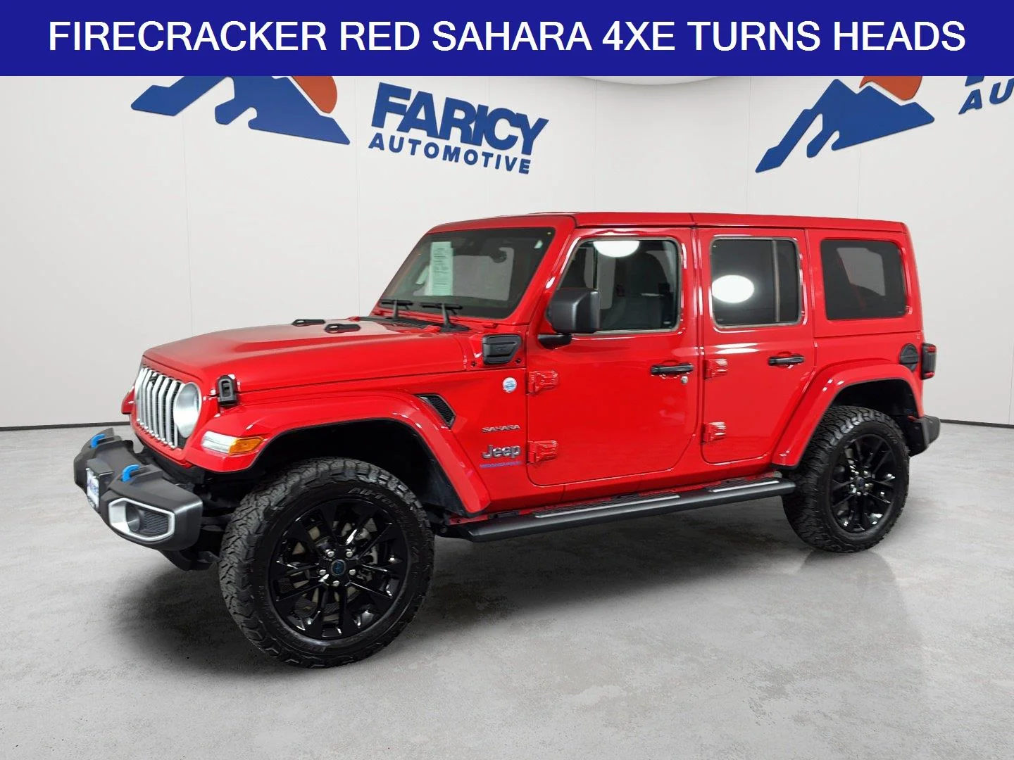 Used 2024 Firecracker Red Clearcoat Jeep Sahara image 1