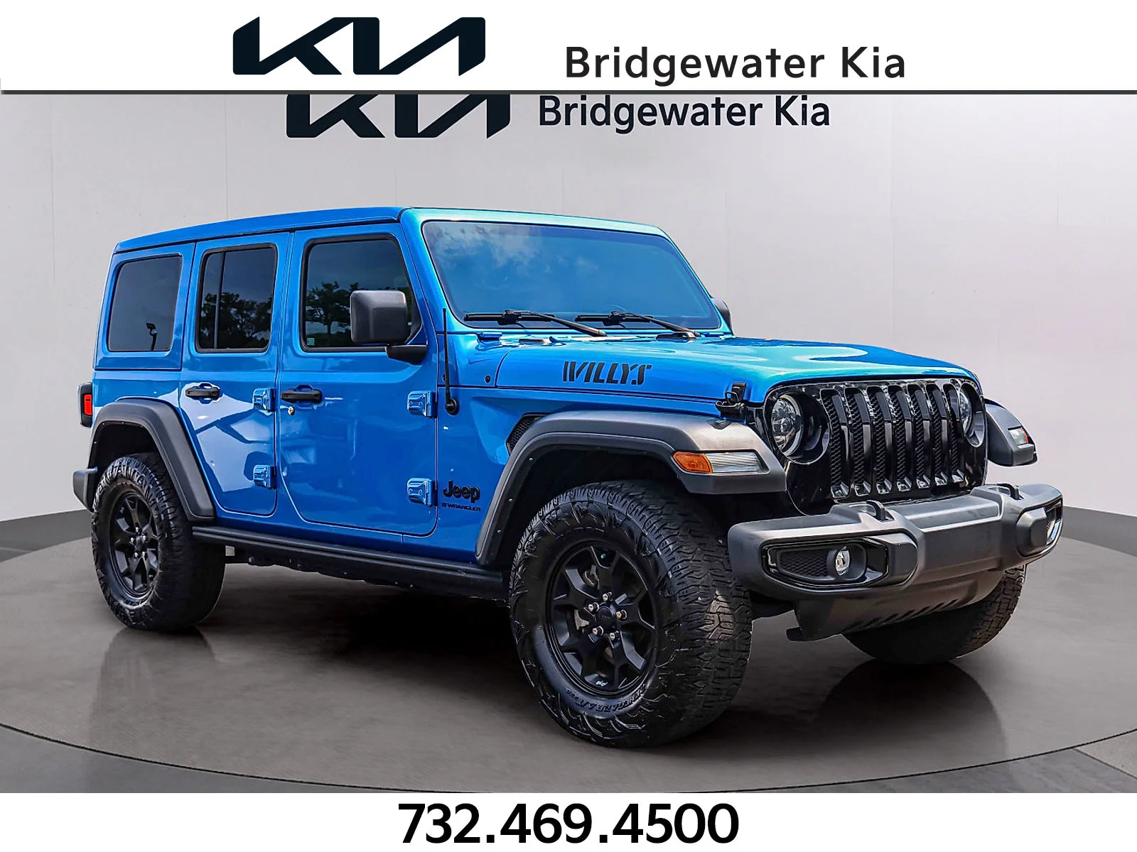 Used 2023 Hydro Blue Pearlcoat Jeep Willys image 1