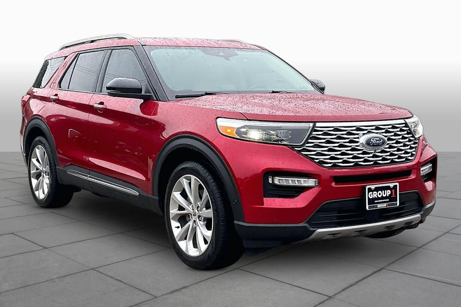 Used 2021 Rapid Red Metallic Tinted Clearcoat Ford Platinum image 3