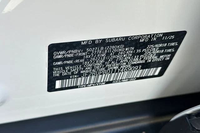 Certified Used 2026 White Subaru Premium image 34