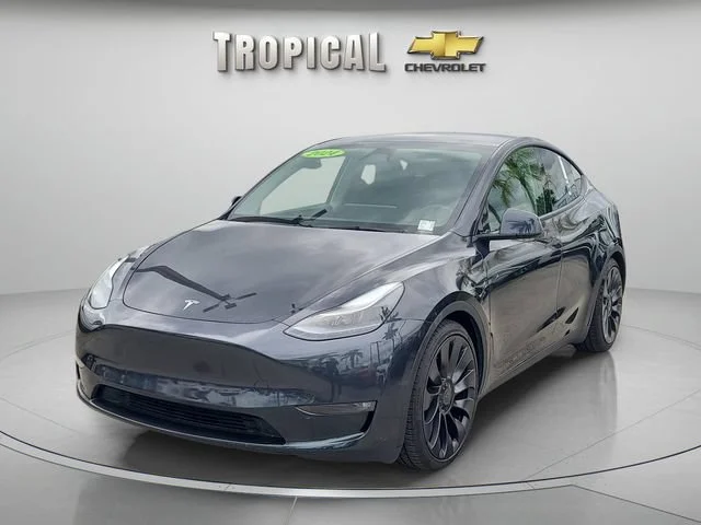 Used 2024 Gray Tesla Performance image 1