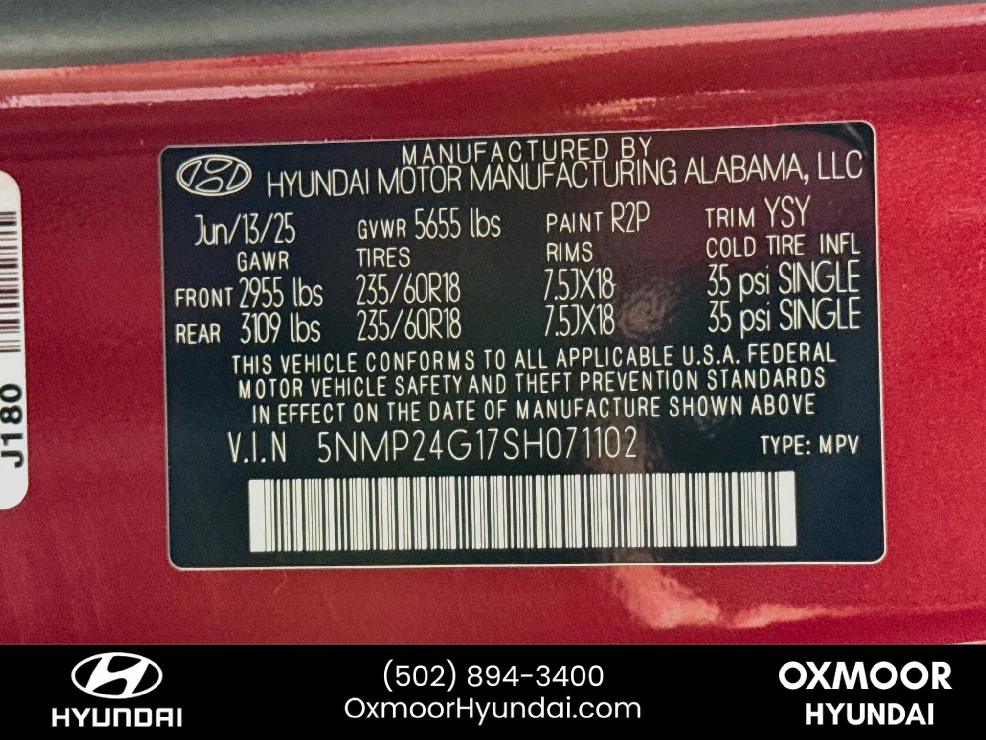 Used 2025 Ultimate Red Hyundai SEL image 34