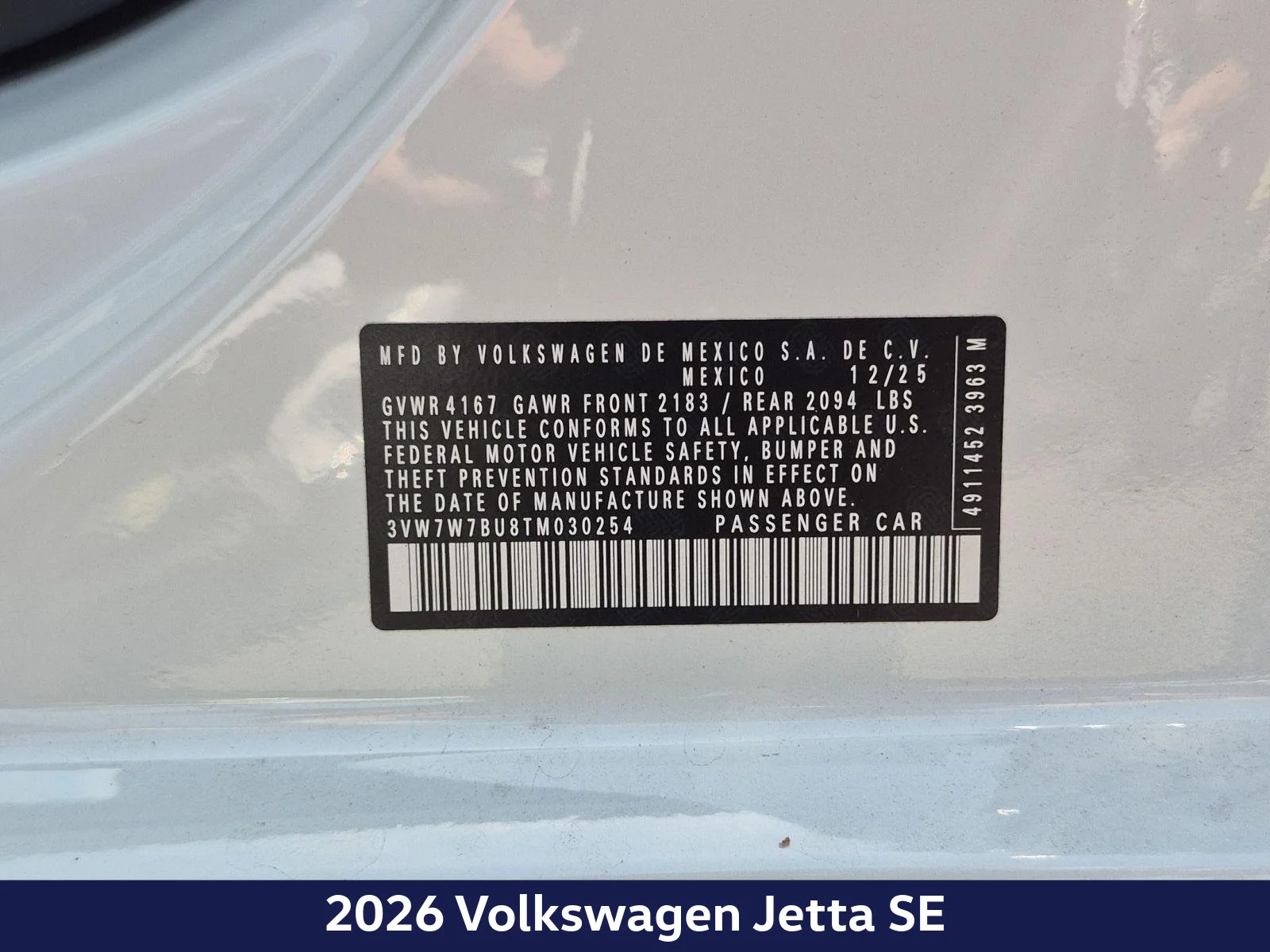 New 2026 White Volkswagen 1.5T SE image 26