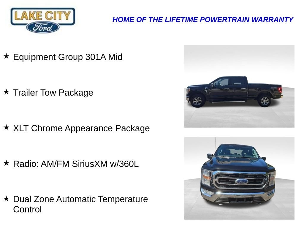 Used 2021 Agate Black Metallic Ford XLT image 5