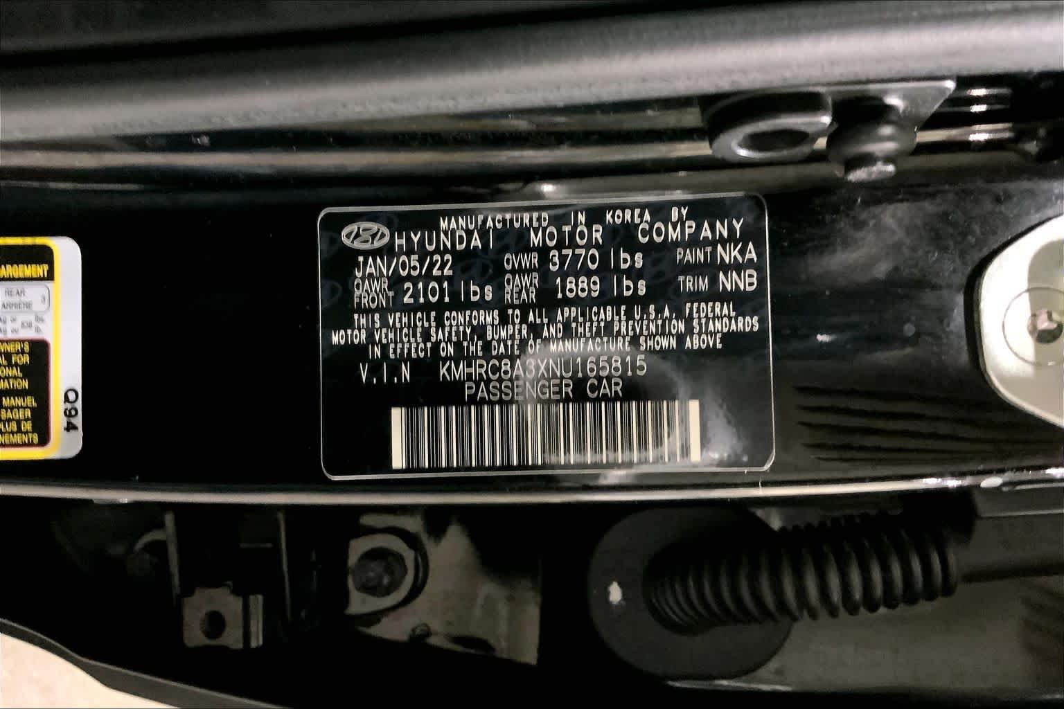 Used 2022 Black Noir Pearl Hyundai SEL image 69
