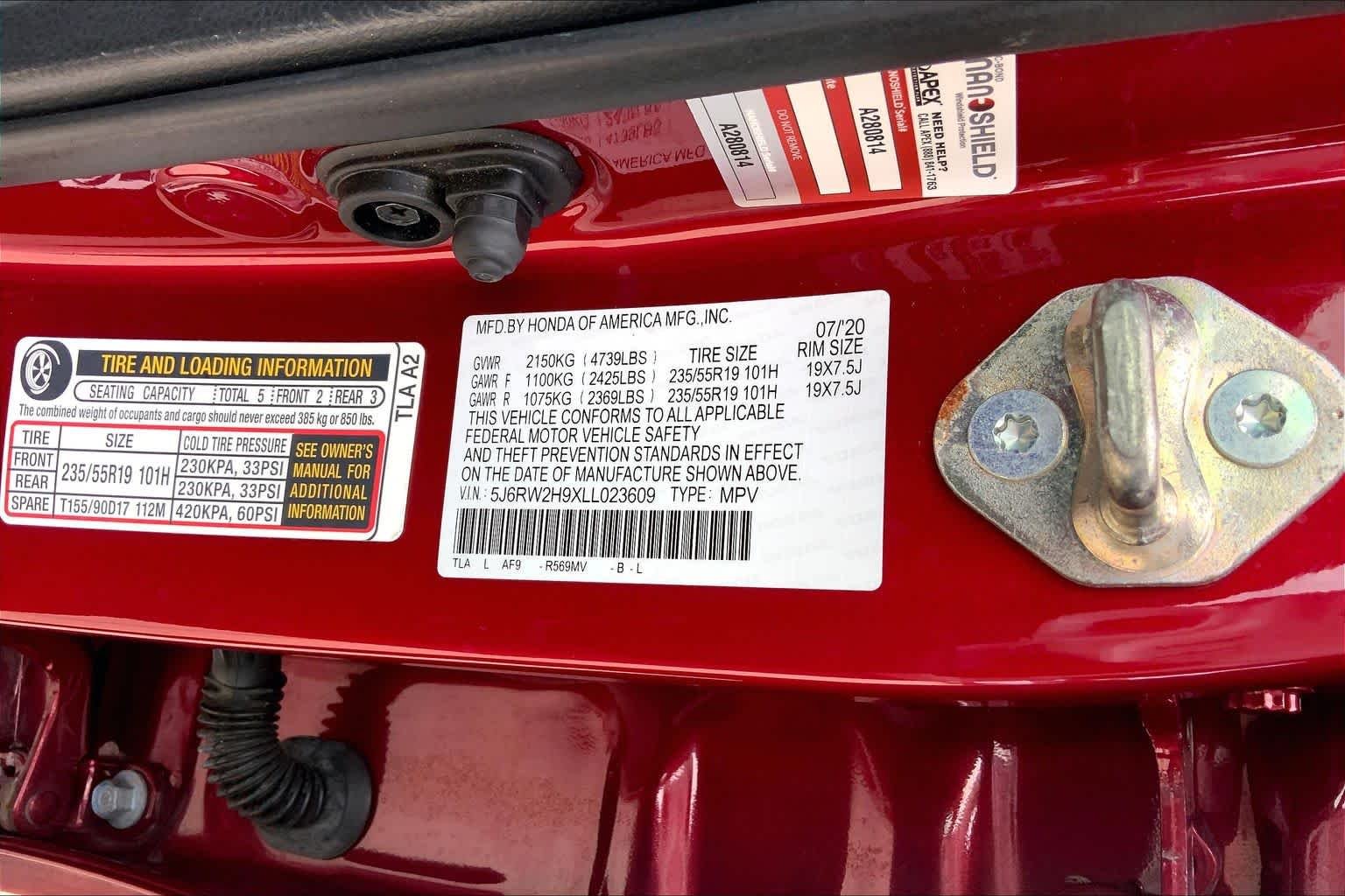 Used 2020 Radiant Red Metallic Honda Touring image 37