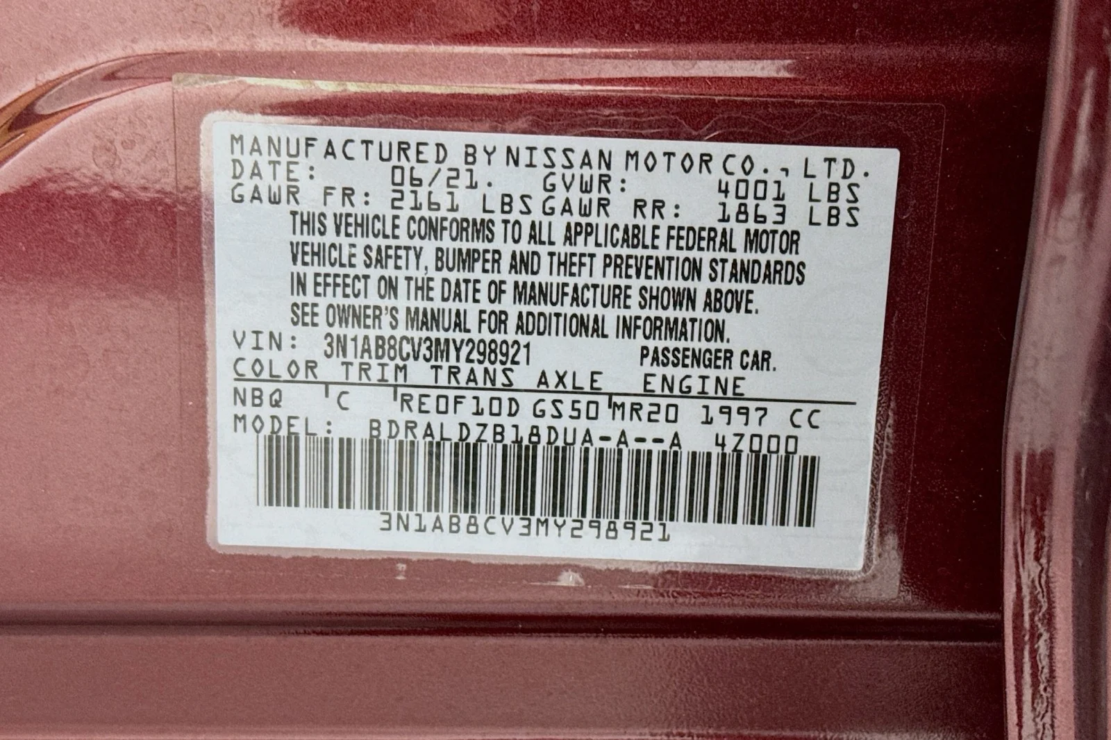 Used 2021 Rosewood Metallic Nissan SV 2.0 CVT image 25