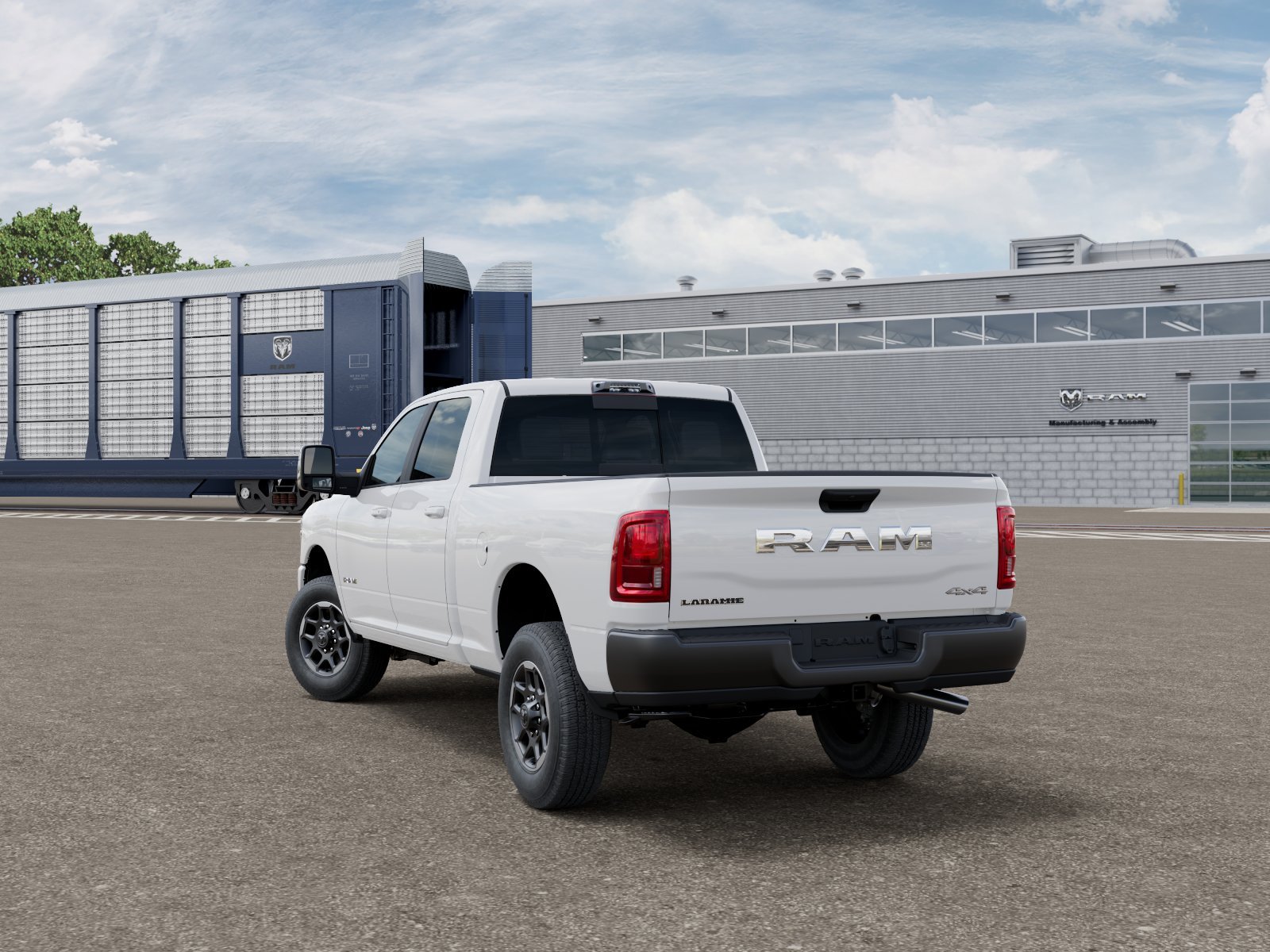 New 2026 Bright White Clear-Coat Exterior Paint RAM Laramie image 3