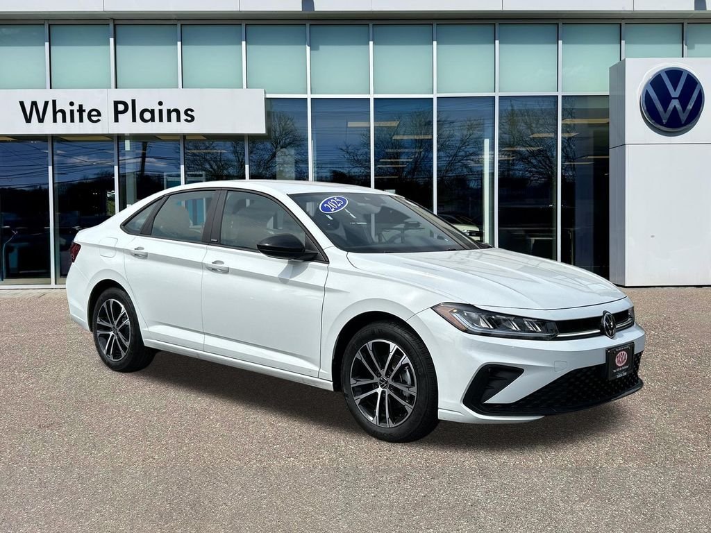 White 2025 Volkswagen Jetta Sport FWD Sedan Front-Wheel Drive 8-Speed Automatic