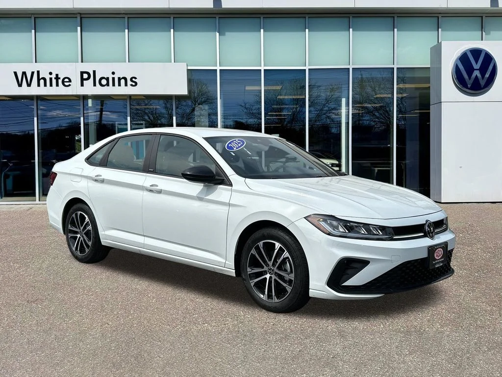 White 2025 Volkswagen Jetta Sport FWD Sedan Front-Wheel Drive 8-Speed Automatic