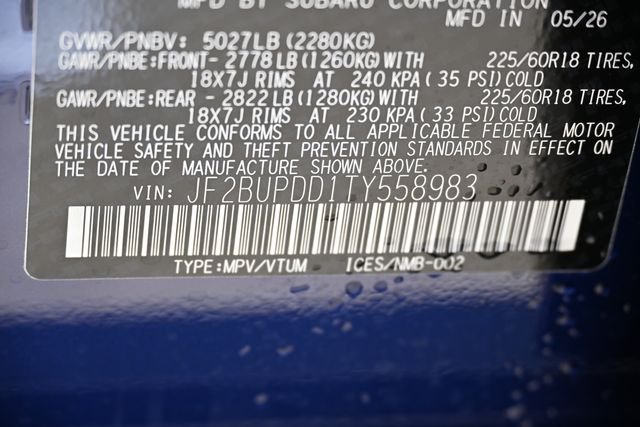 New 2026 Blue Subaru Limited image 19