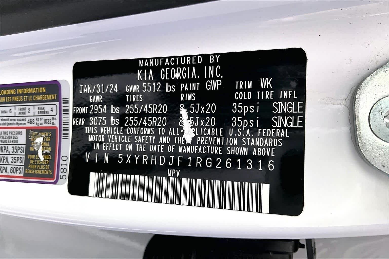 Used 2024 Glacial White Pearl Kia X-Line EX image 53