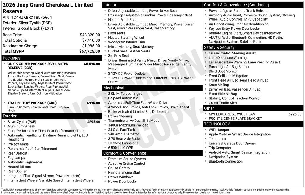 New 2026 Silver Jeep Limited Reserve image 33