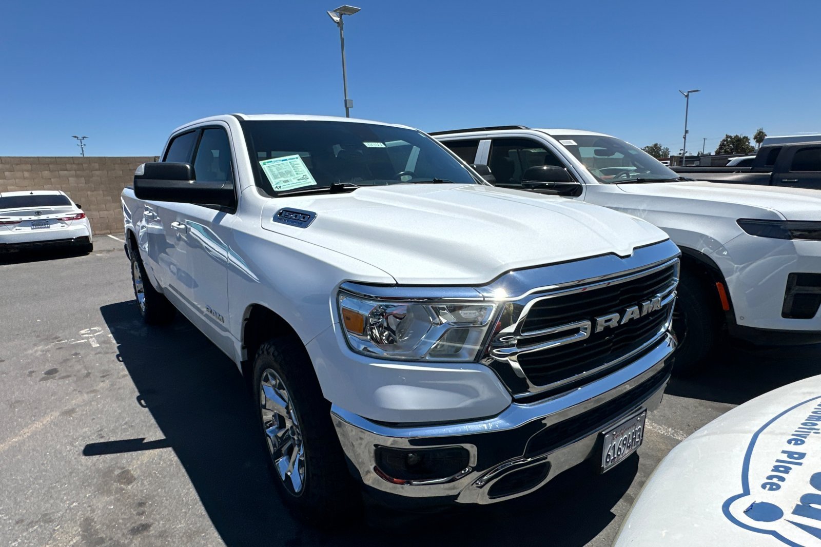 Used 2021 Bright White Clearcoat Ram Big Horn image 2