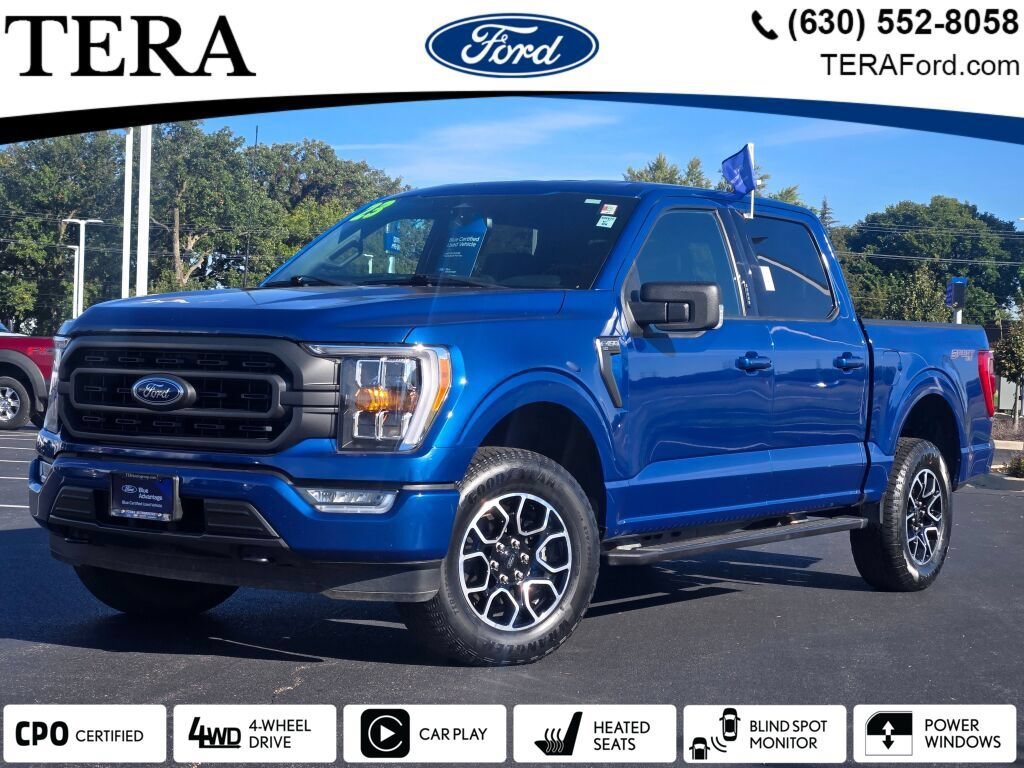 Certified Used 2023 Blue Metallic Ford XLT image 1