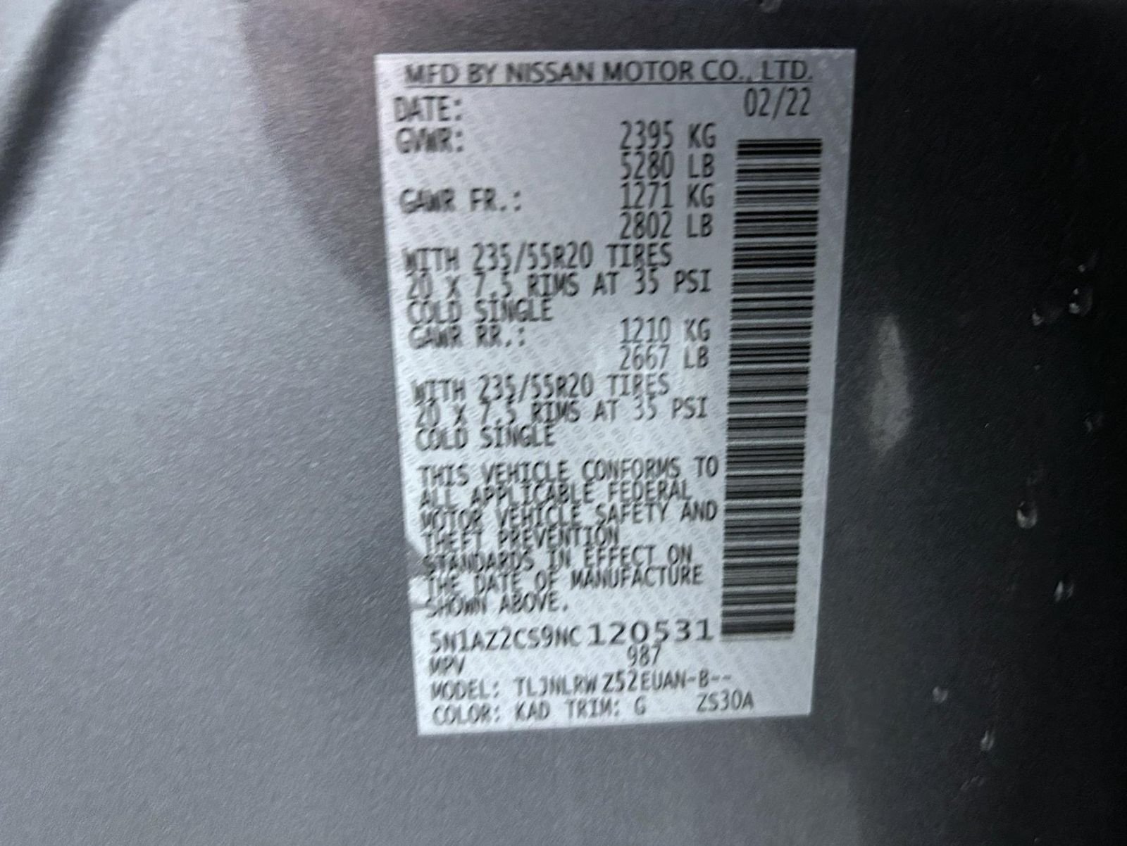 Used 2022 Gray Nissan SL image 25