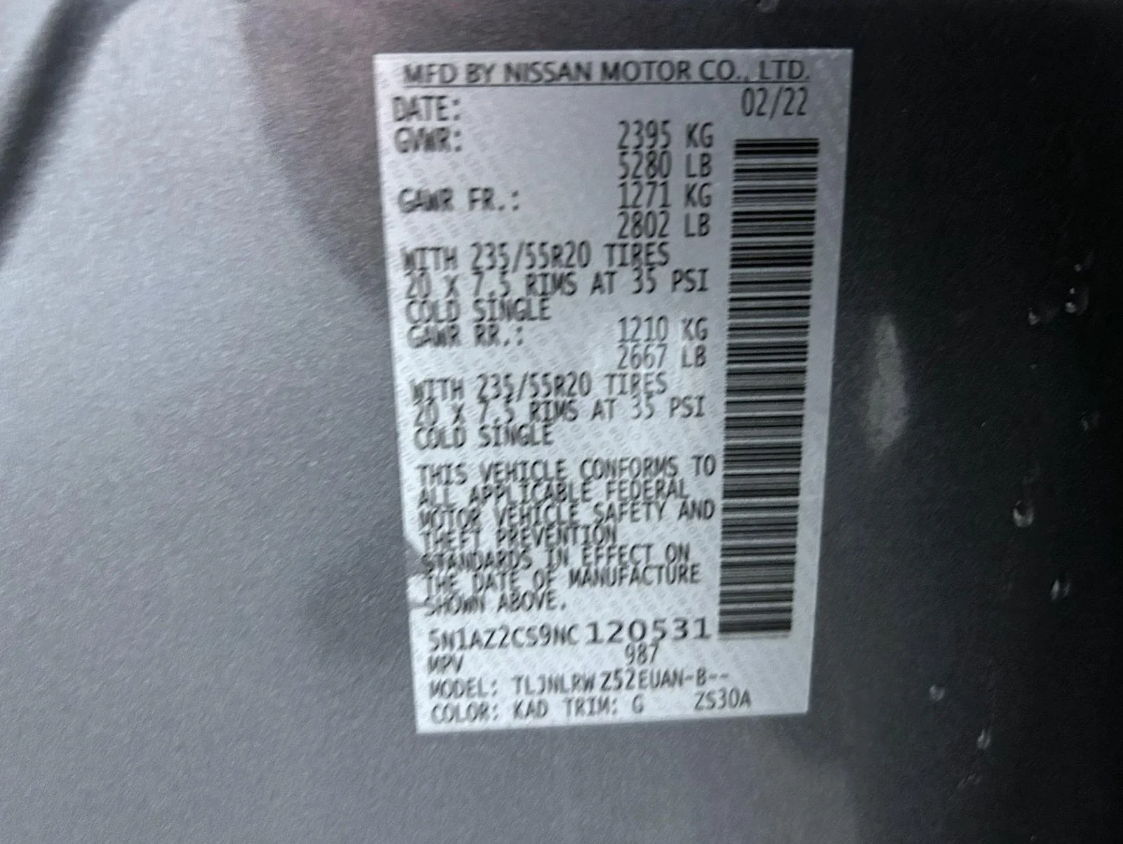 Used 2022 Gray Nissan SL image 25