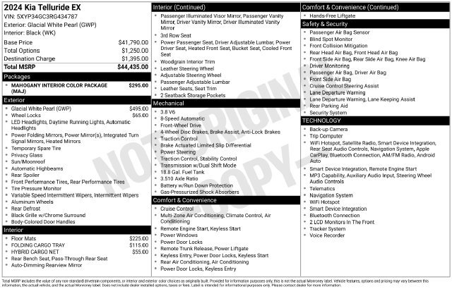 Certified Used 2024 White Pearl Kia EX image 36