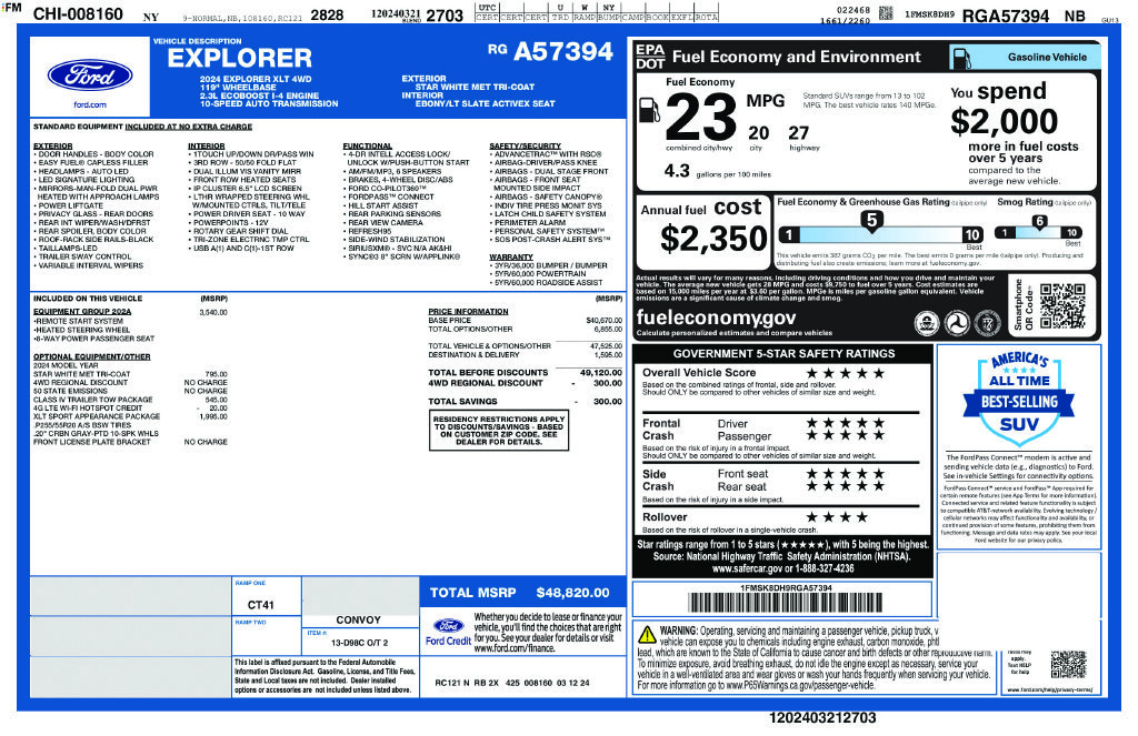 Used 2024 White Ford XLT image 18