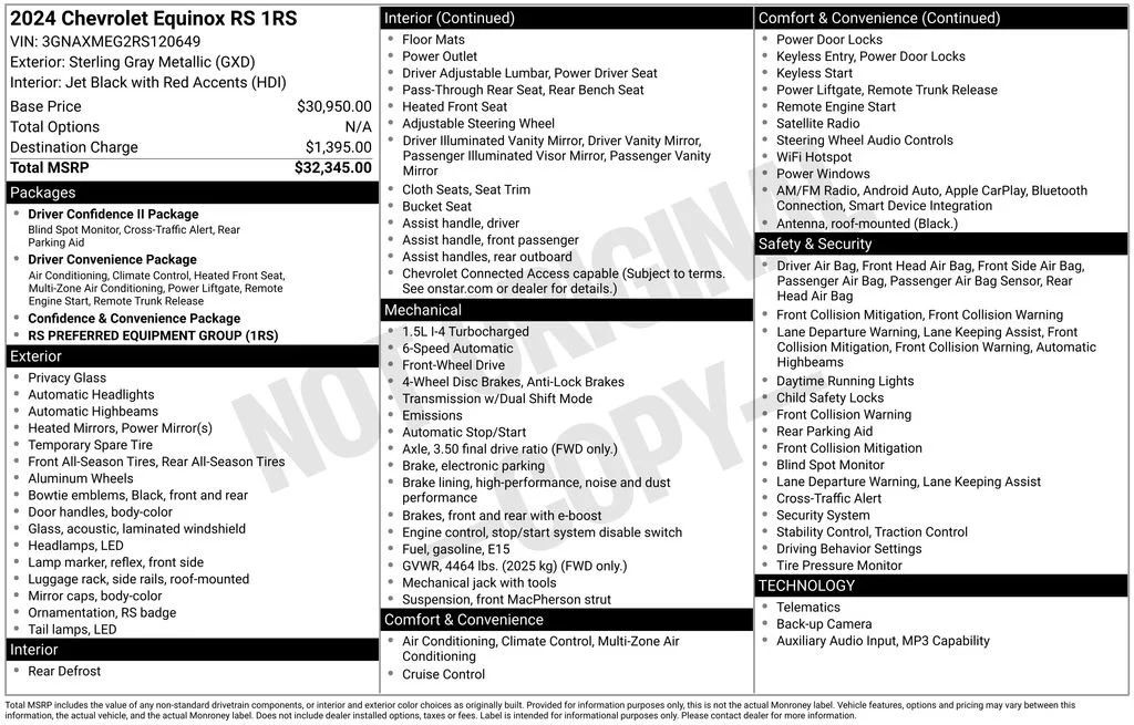Used 2024 Sterling Gray Metallic Chevrolet RS image 34