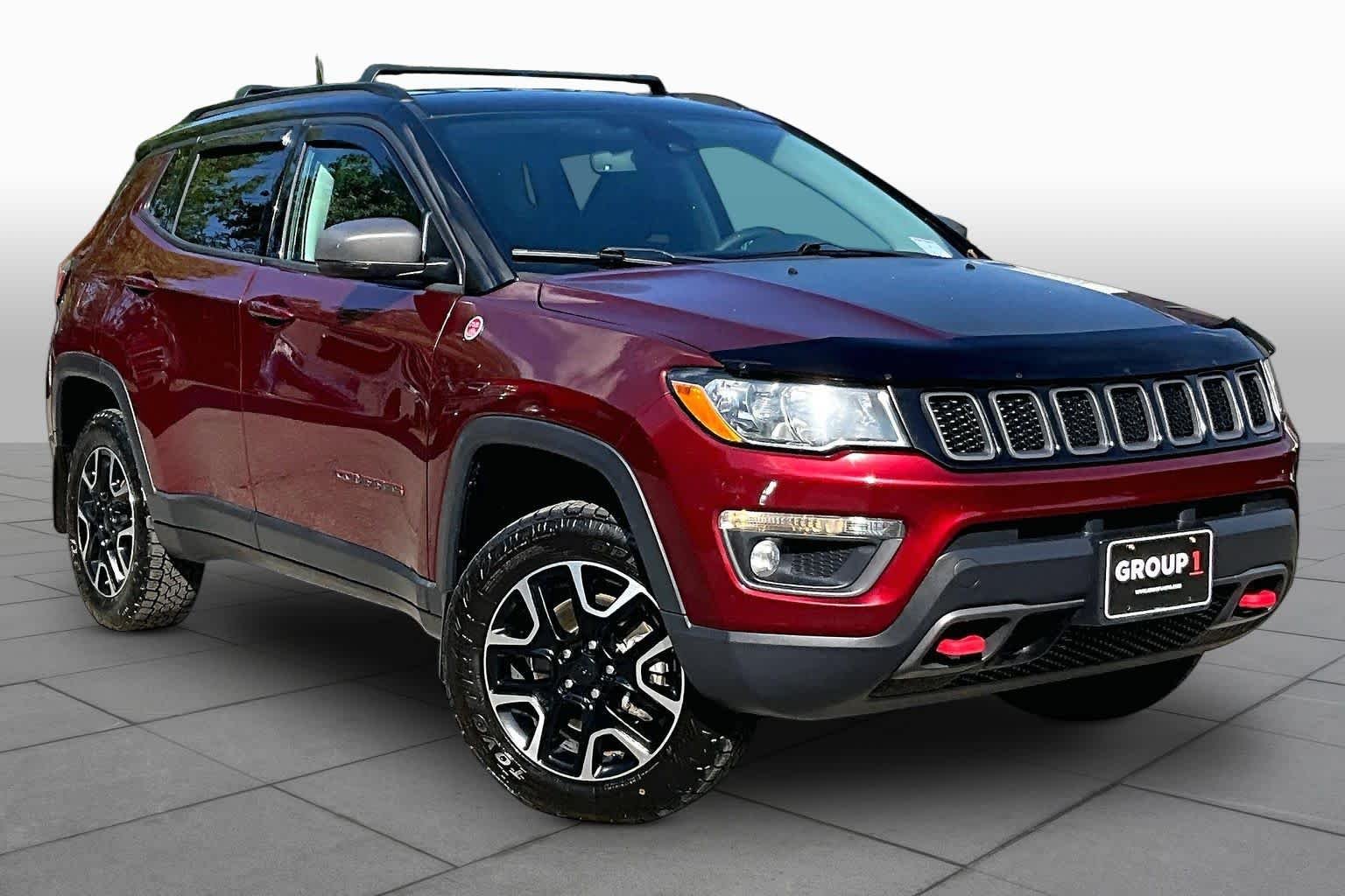 Used 2021 Velvet Red Pearlcoat Jeep Trailhawk image 3