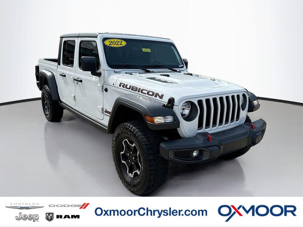Certified Used 2022 Bright White Clearcoat Jeep Rubicon image 1