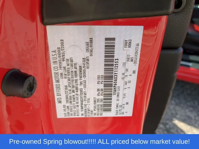 Used 2003 Red Ford  image 40