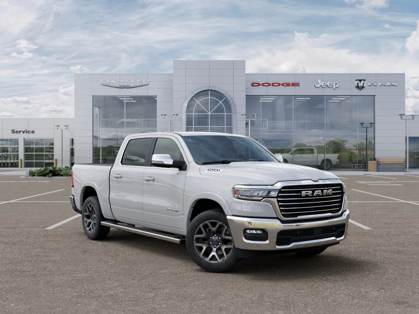 New 2026 Bright White Clear-Coat Exterior Paint RAM Laramie image 5