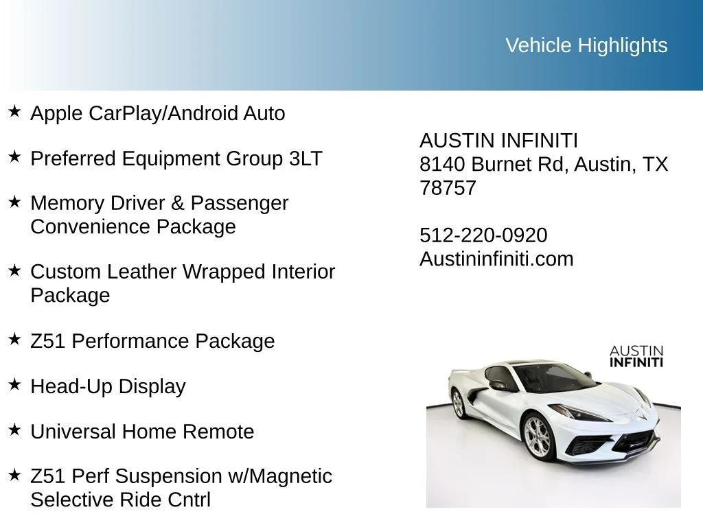 Used 2023 White Chevrolet Stingray image 10