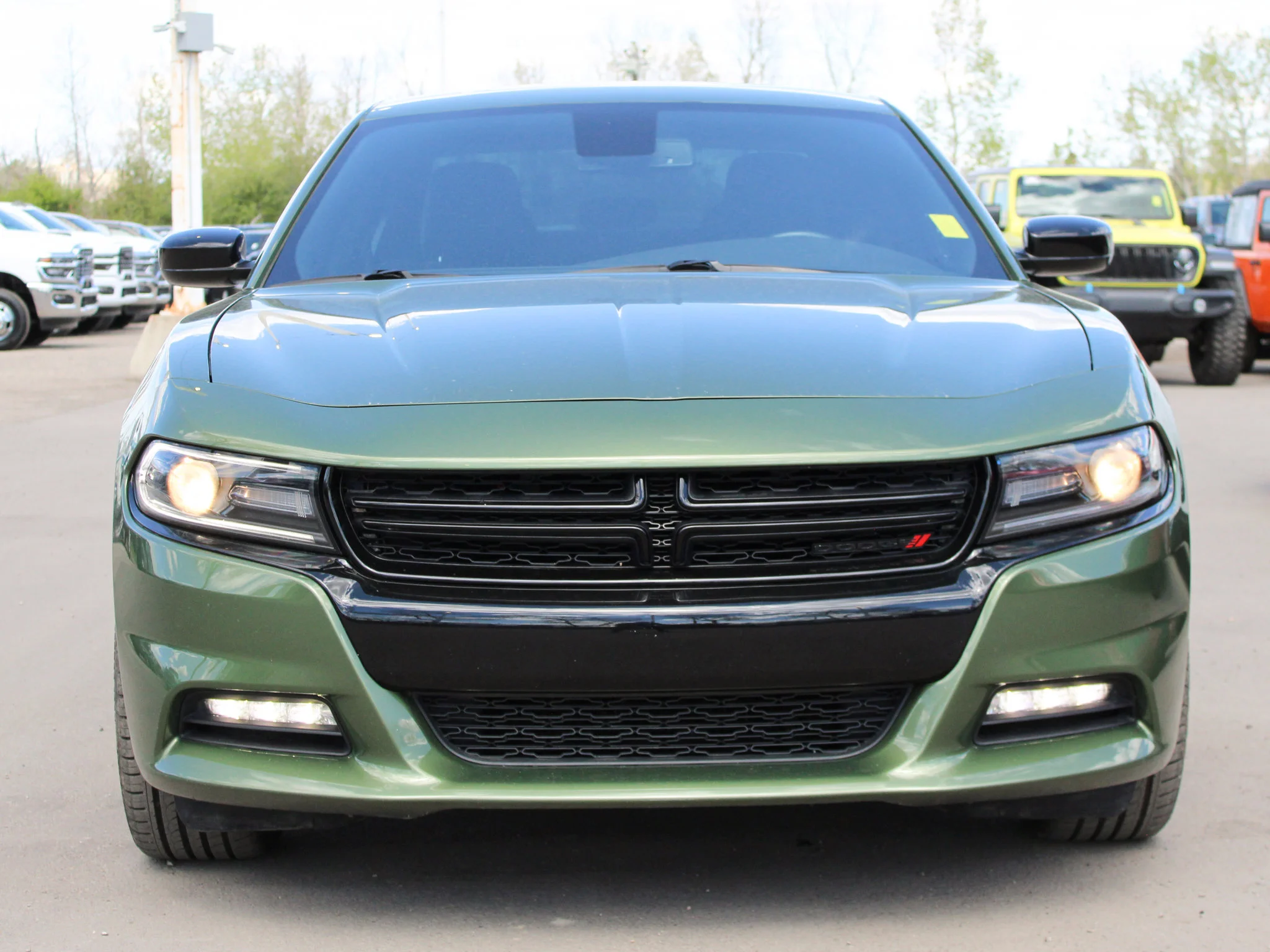 Certified Used 2021 Green Dodge SXT * 300HP V6 | Blacktop Package | Heated Seats | Navigation | F8 Green Metallic image 9