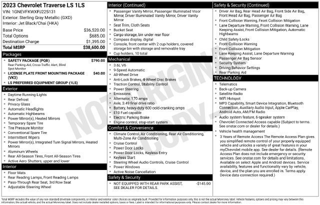 Used 2023 STERLING GRAY METALLIC Chevrolet LS image 35