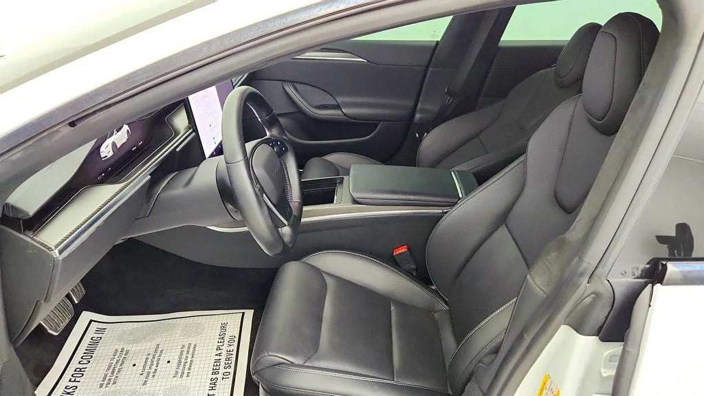 Used 2022 Pearl White Multi-Coat Tesla Plaid AWD image 23