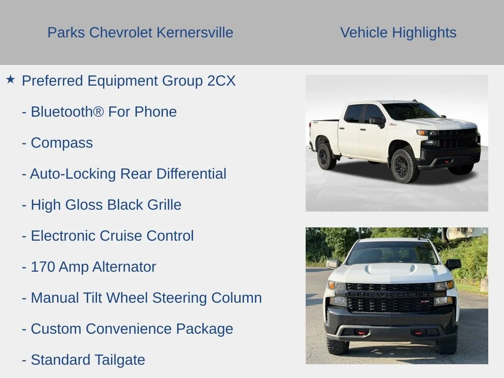 Used 2021 White Chevrolet Custom Trail Boss image 16
