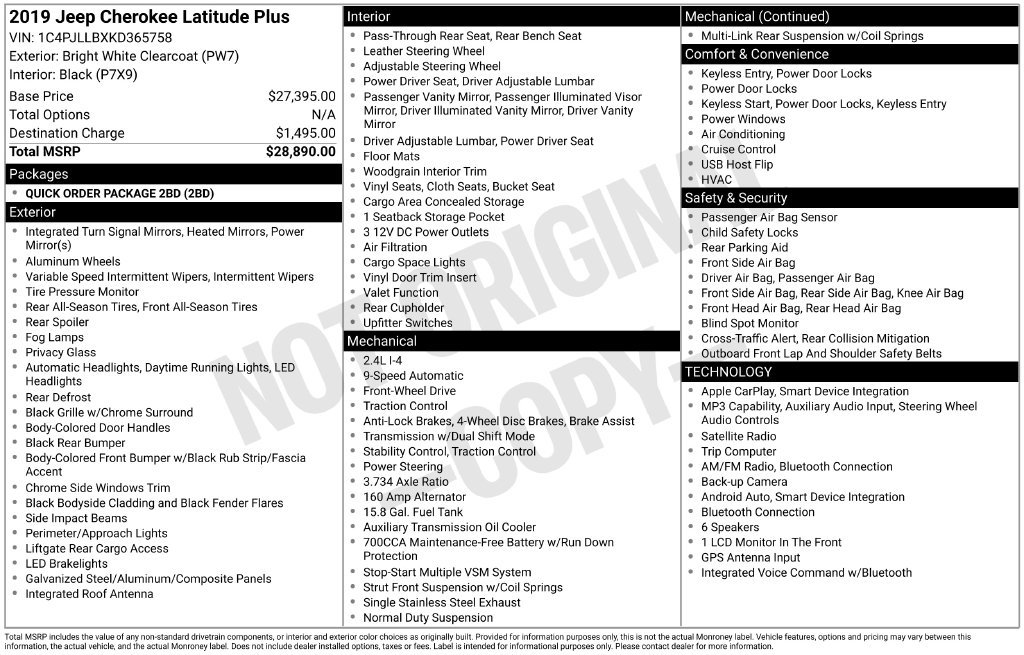 Used 2019 White Jeep Latitude Plus image 8