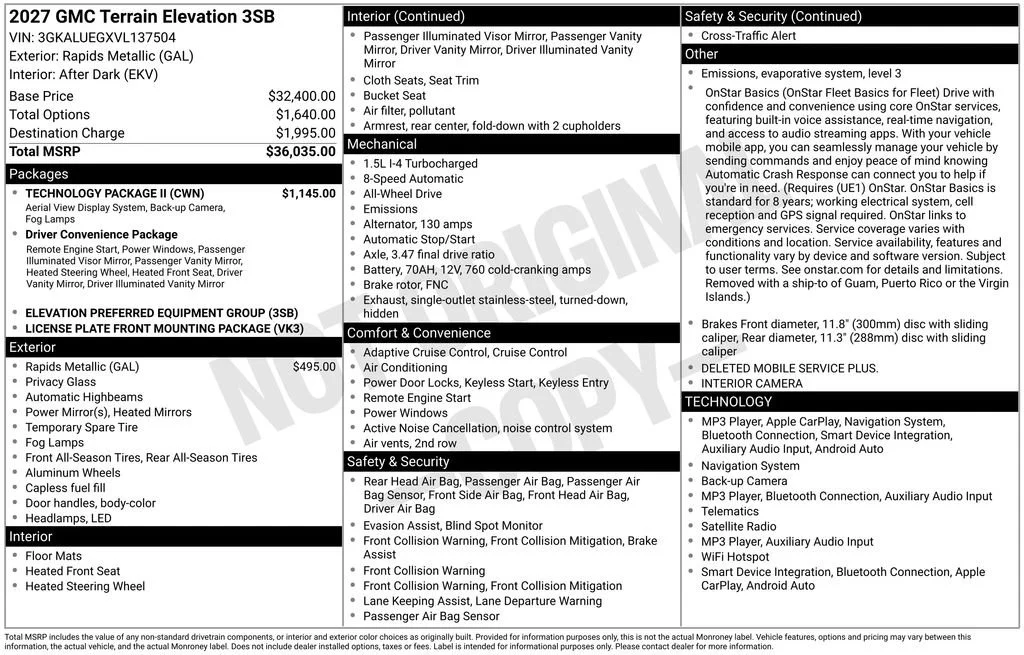2027 GMC Terrain Elevation - Photo 27