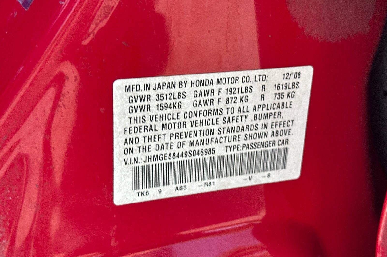 Used 2009 Milano Red Honda Sport image 26