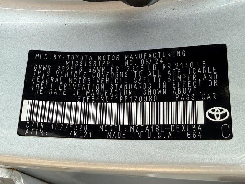 Certified Used 2024 Classic Silver Metallic Toyota LE image 28