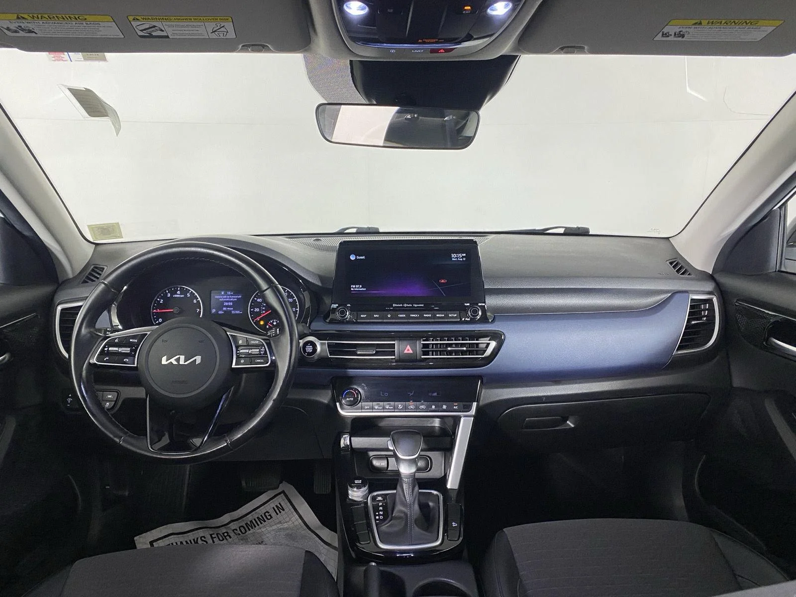Used 2022 Clear White/Black Roof Kia S image 24