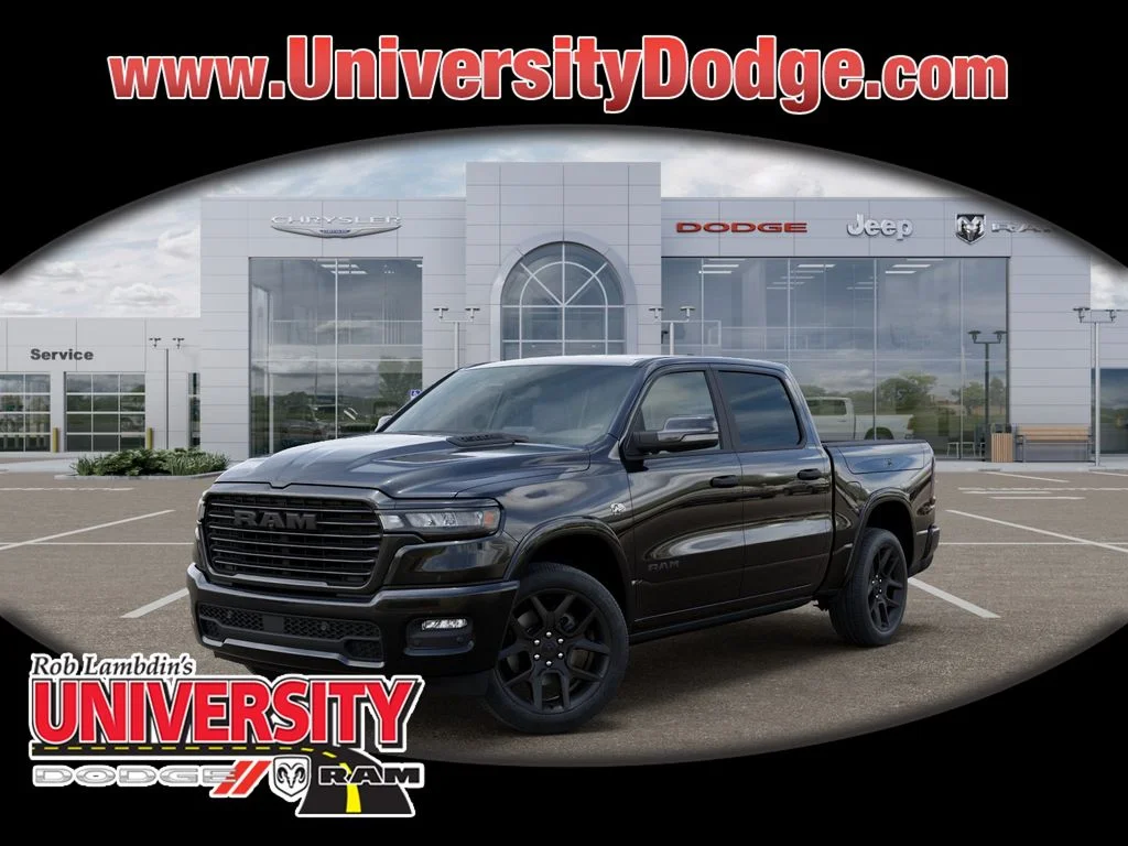 New 2026 Diamond Black Crystal Pearl-Coat Exterior Paint RAM Laramie image 1