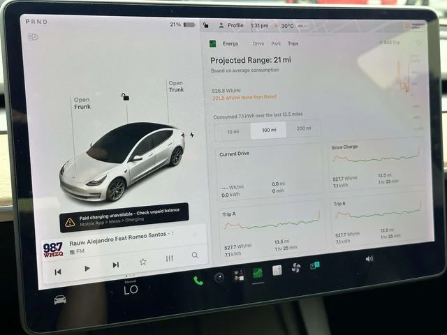Used 2021 White Tesla Standard Range Plus image 19