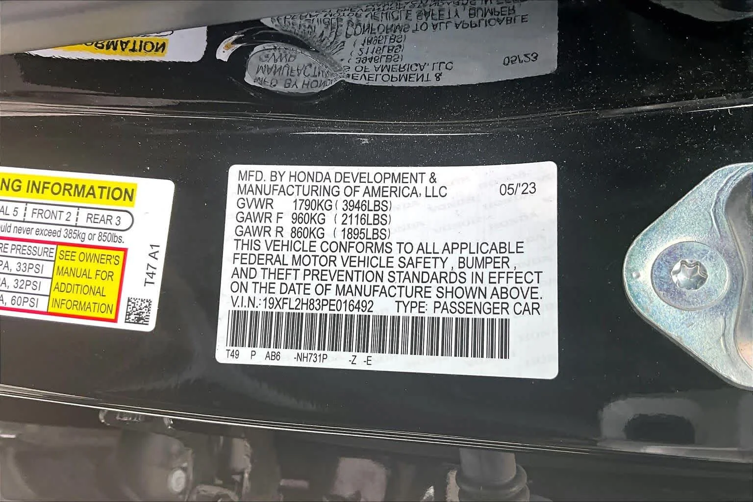 Used 2023 Crystal Black Pearl Honda Sport image 45
