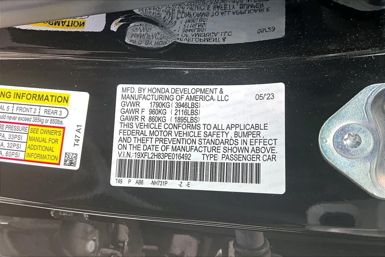 Used 2023 Crystal Black Pearl Honda Sport image 45