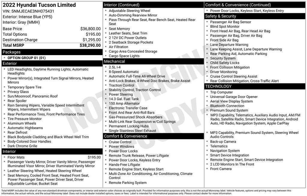Used 2022 Blue Hyundai Limited image 17