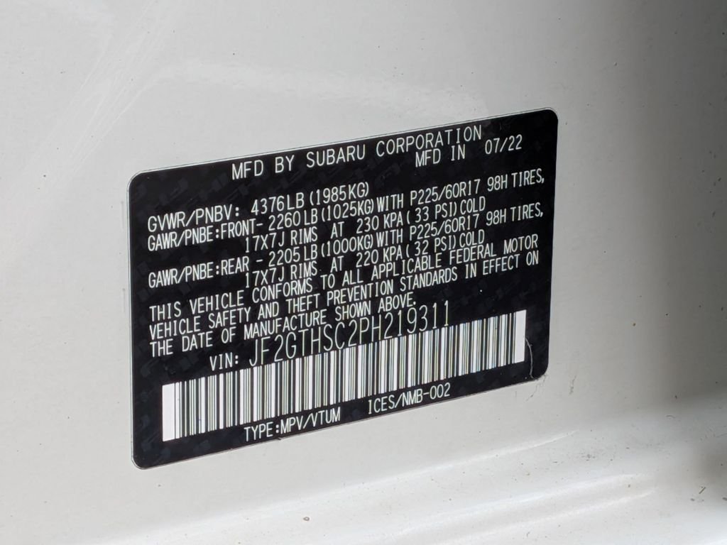 Used 2023 White Subaru Sport image 32