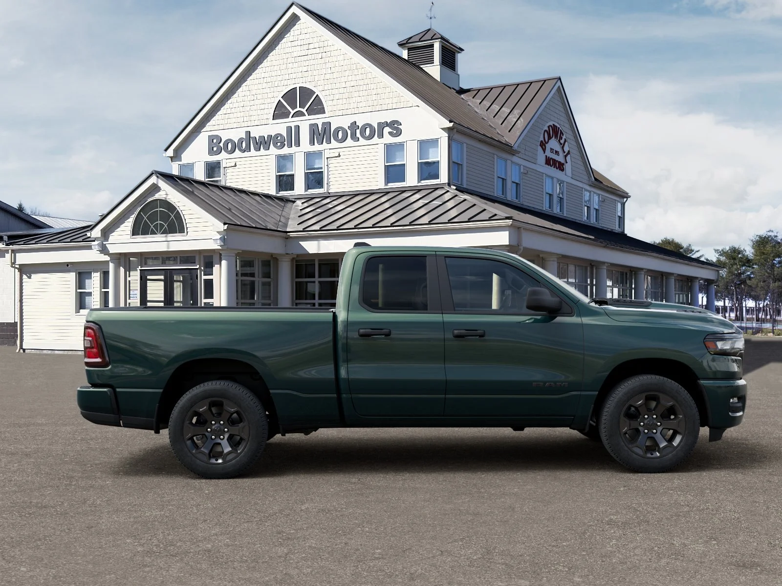 New 2026 Serrano Green Metallic RAM Express Quad Cab 4x4 6