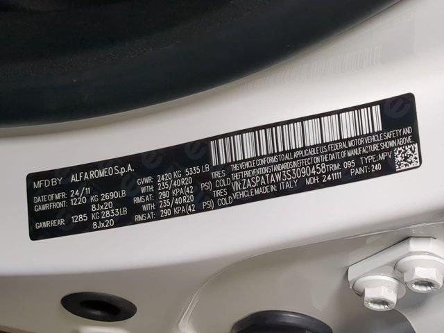 New 2025 Milano White Exterior Paint Alfa Romeo Base image 31
